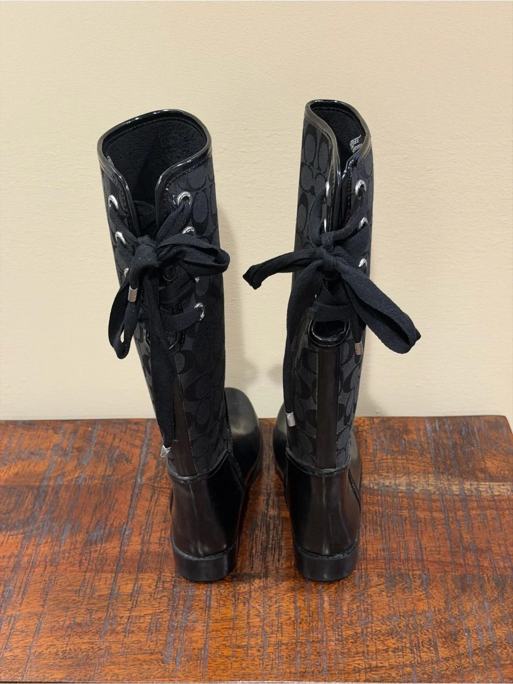 Coach Tristee Rain Boots, Black